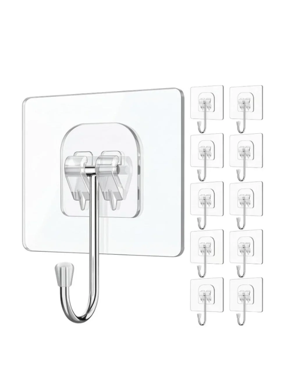 2/$16 💥🆕 10pk Heavy Duty Wreath Hangers Front Door Clear Adhesive Hooks | 7334